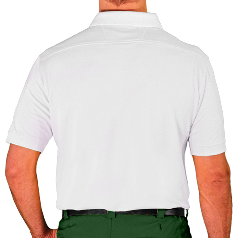 Mens Sport Pro Dry White Shirt with Mexican Flag Design Back