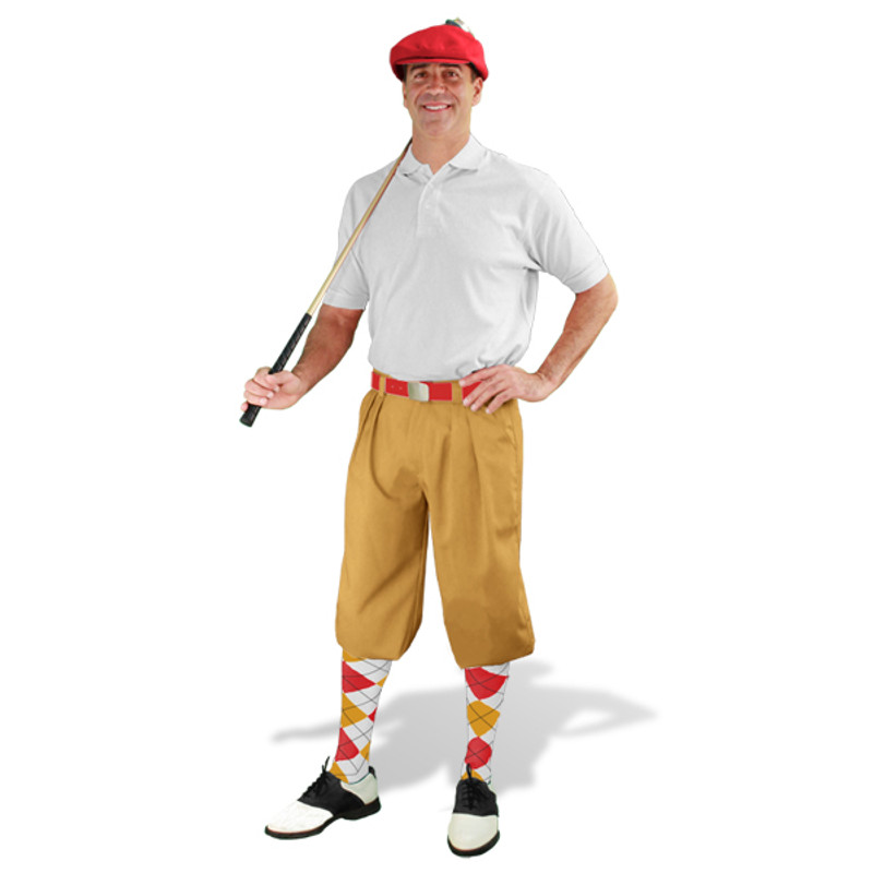 Mens Gold, Red & White Outfit