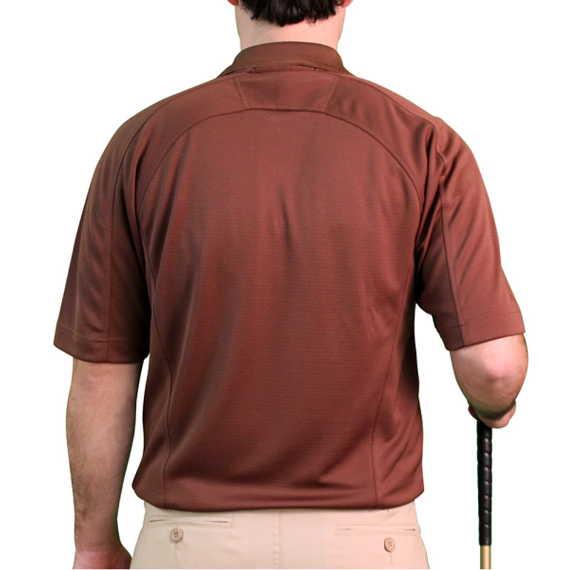 Mens Hybrid Golf Shirt - Brown - Small