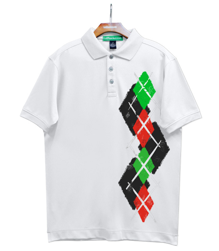 Golf Knickers Argyle Paradise Outfit G - Black/Red/Lime