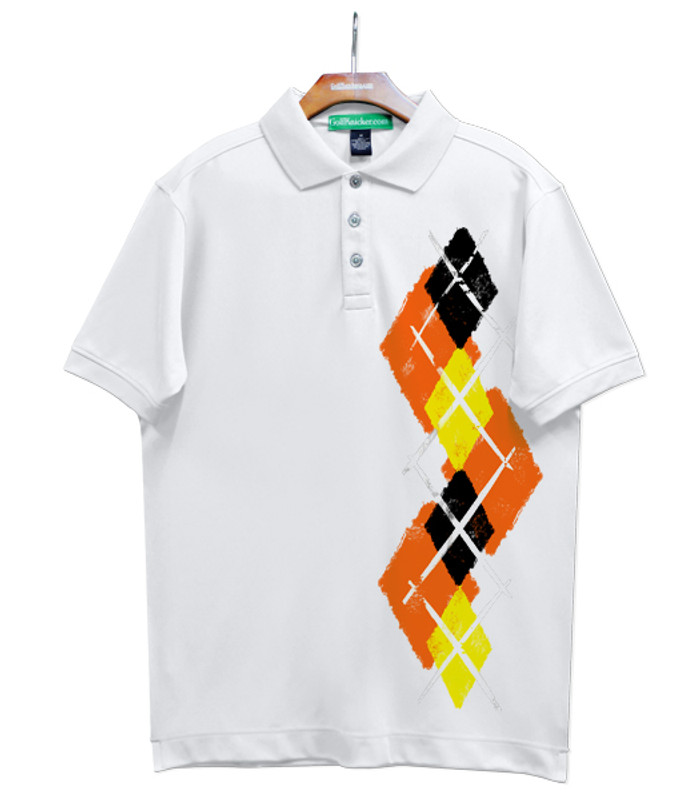 Golf Knickers Argyle Paradise Outfit 5I - Orange/Yellow/Black