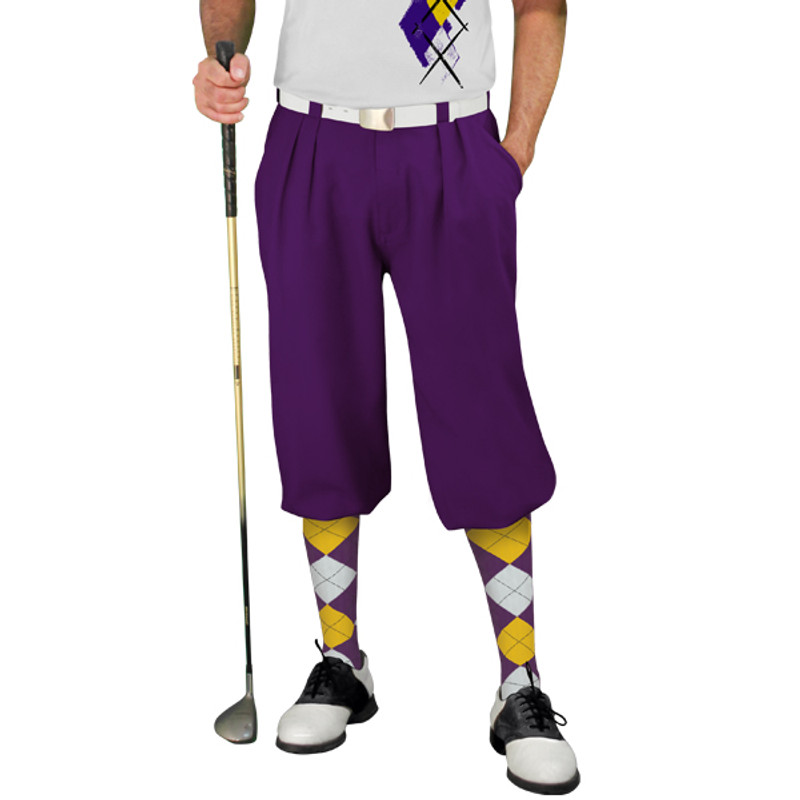 Golf Knickers Argyle Paradise Outfit 5Q - Purple/Yellow/White