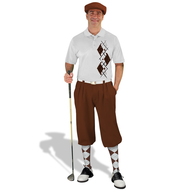 Golf Knickers Argyle Paradise Outfit CC - Brown/White