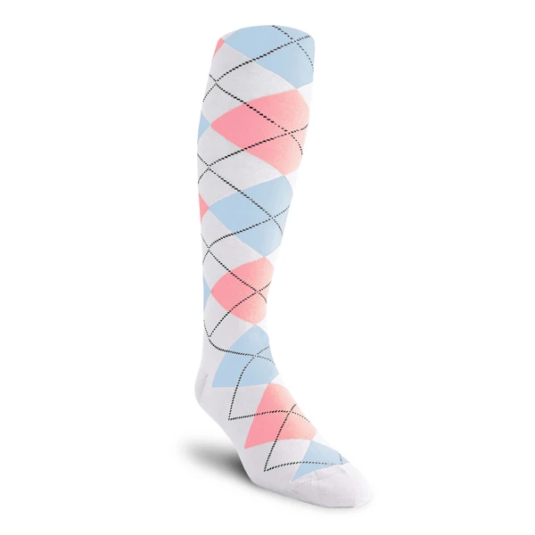 Golf Knickers Argyle Paradise Outfit TT - White/Pink/Light Blue