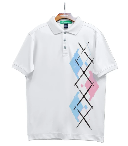 Golf Knickers Argyle Paradise Outfit TT - White/Pink/Light Blue