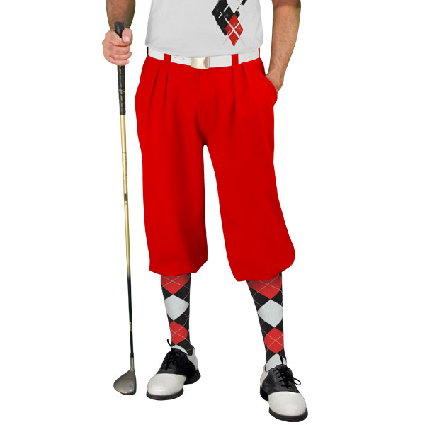 Golf Knickers JJJJ - Black/Red/White Argyle Paradise Outfit