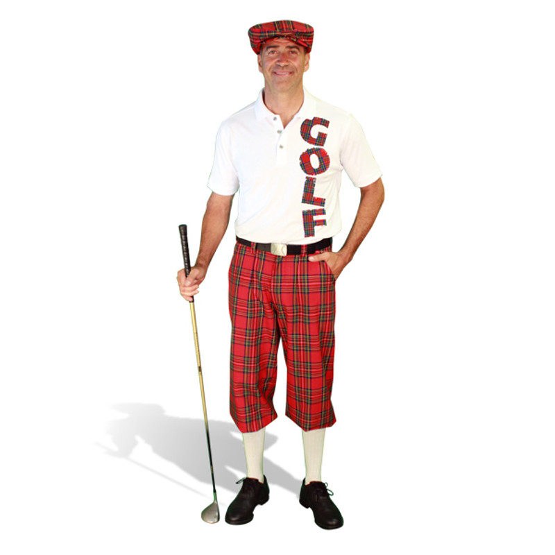 Mens Royal Stewart & Graphic Shirt Outfit - Golf