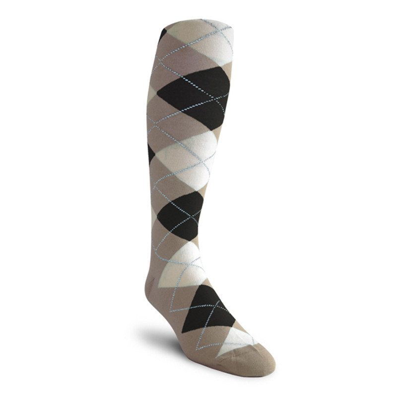 Ladies Golf Knickers Argyle Paradise Outfit XXX - Taupe/Black/White