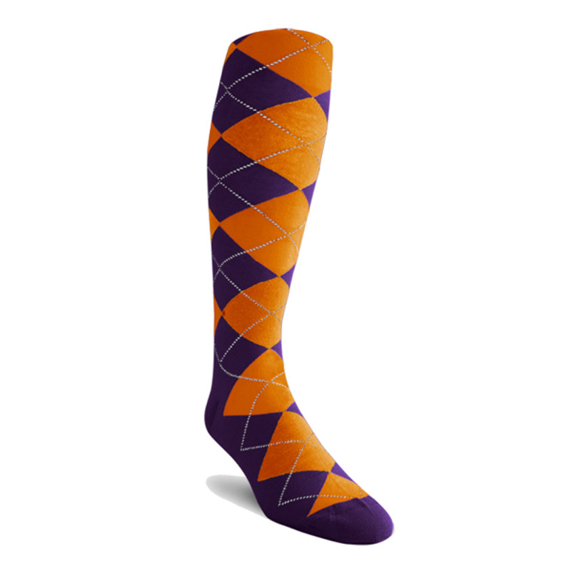 Ladies Golf Knickers Argyle Paradise Outfit 5D - Purple/Orange