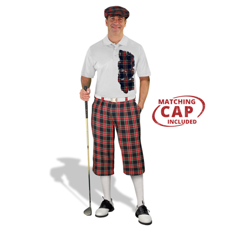 Golf Outfit - Mens Plaid² Navy Stewart