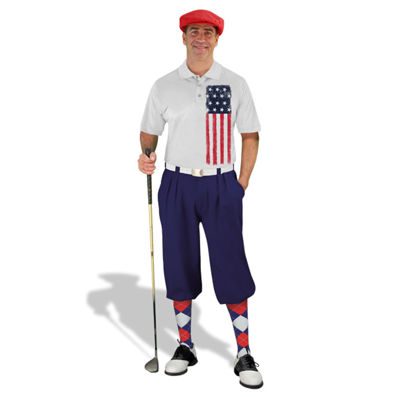 Golf Knickers - American Homeland Outfit - Navy and Red