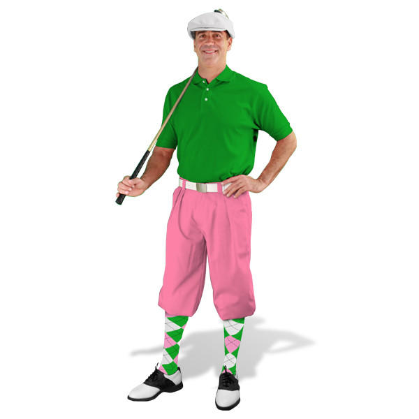 Mens Pink, Lime Green & White Outfit