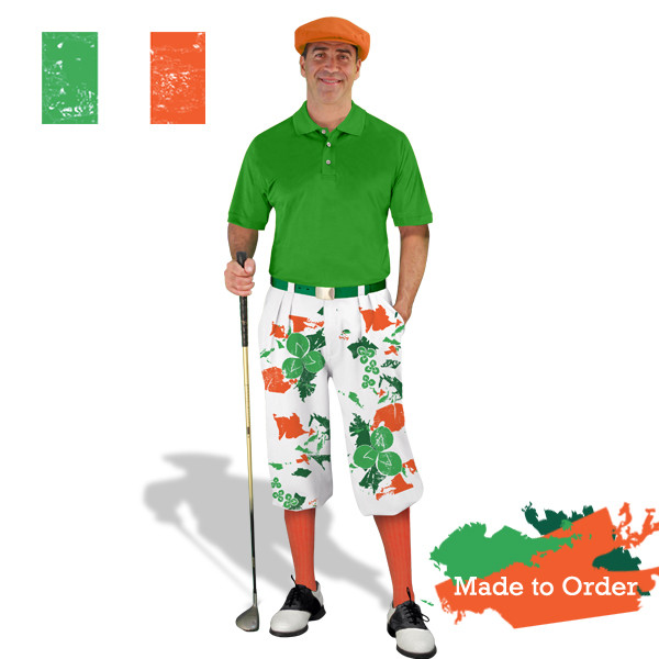 Mens Irish Homeland Shamrock Golf Knickers Outfit