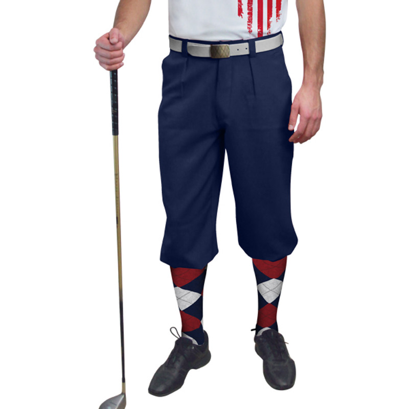 Golf Knickers - American Patriot Heroes Eagle Head Outfit  - Navy