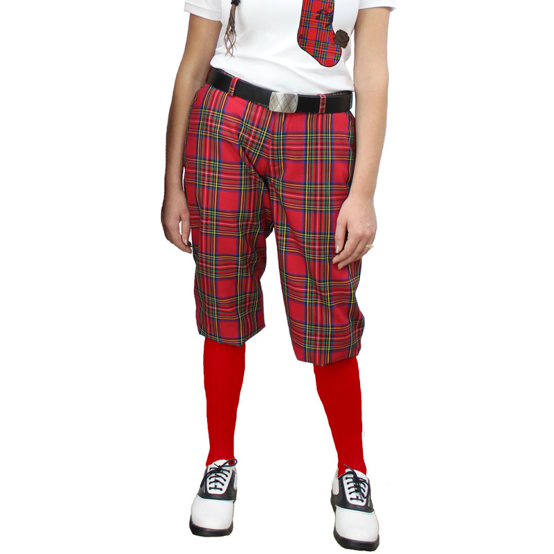 Graphic Golf Outfit Ladies - Christmas Royal Stewart Naughty