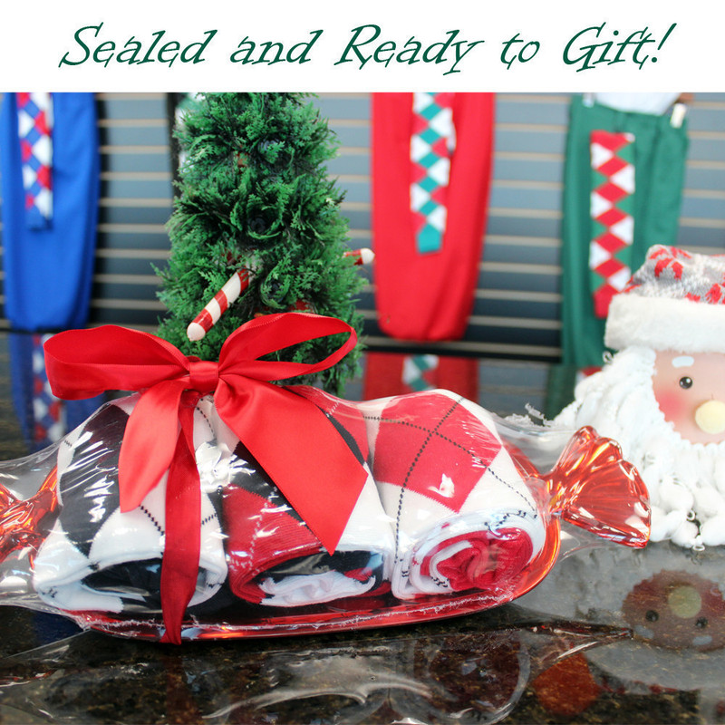 Gift Wrapped Package of Three Socks