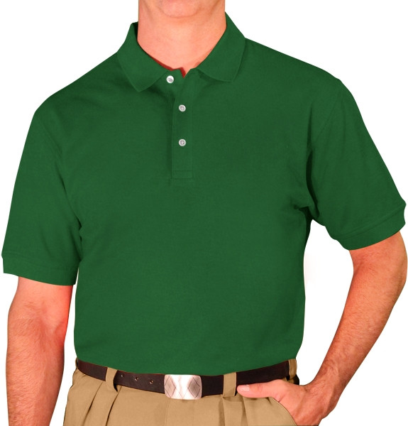 Cotton Pique Golf Shirts | Mens | Dark Green