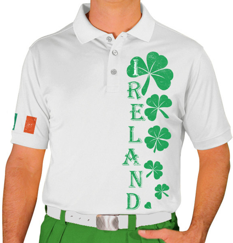 Mens Patriot Ireland Hero Golf Shirt - letter