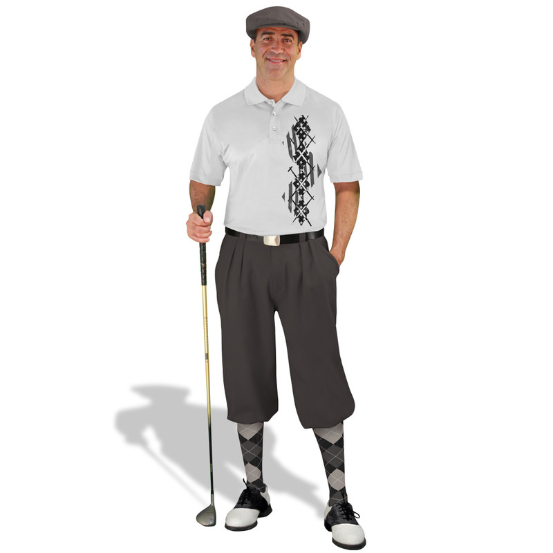 Golf Knickers - American Homeland Outfit - Argyle Charcoal and Black
