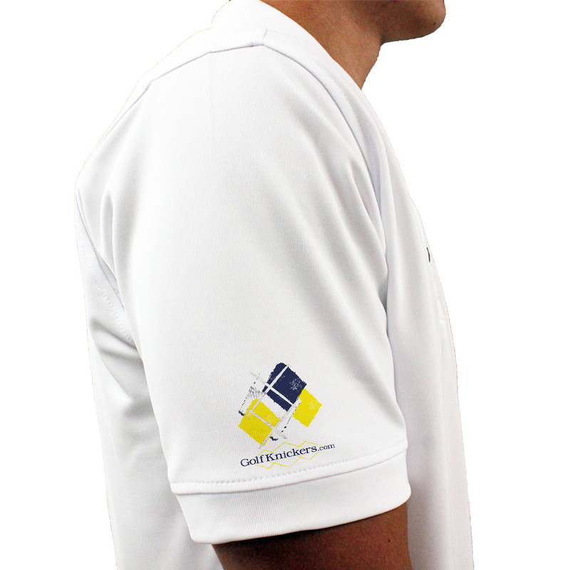 Mens Argyle Utopia Golf Shirt - 5O: White/Yellow/Navy
