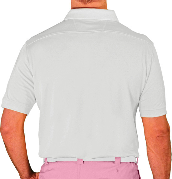 Mens Argyle Utopia Golf Shirt - 6Q: White/Pink/Red