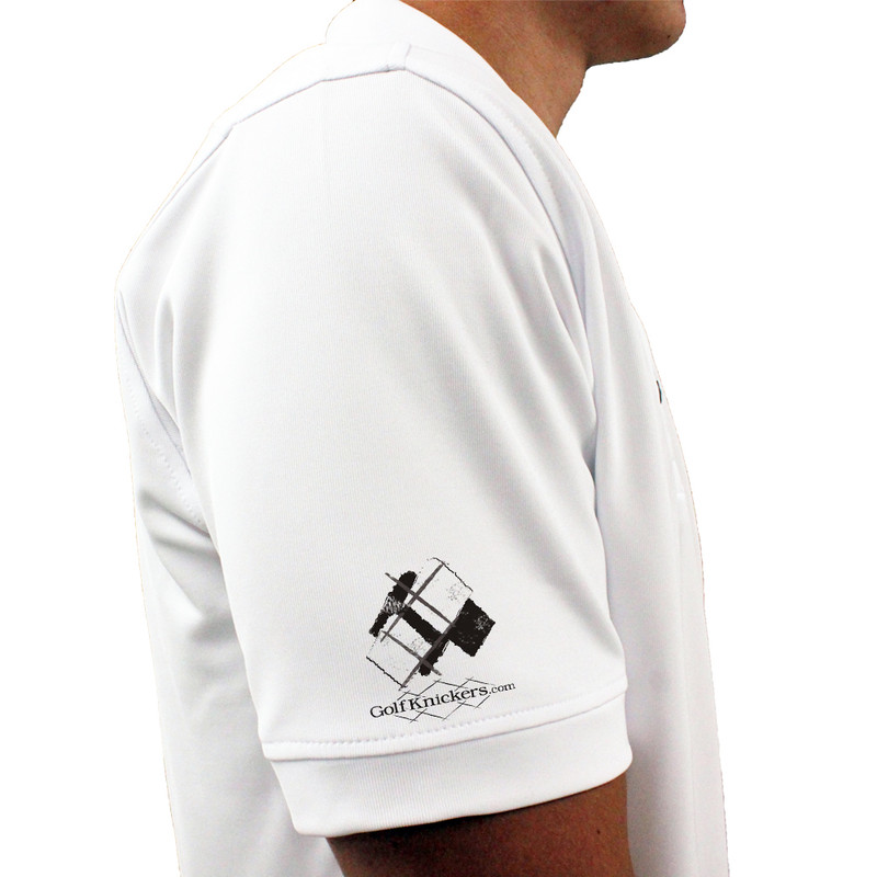 Mens Argyle Utopia Golf Shirt - L: Black/White