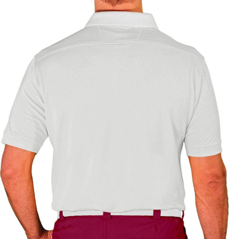 Mens Argyle Utopia Golf Shirt - P: Maroon/White