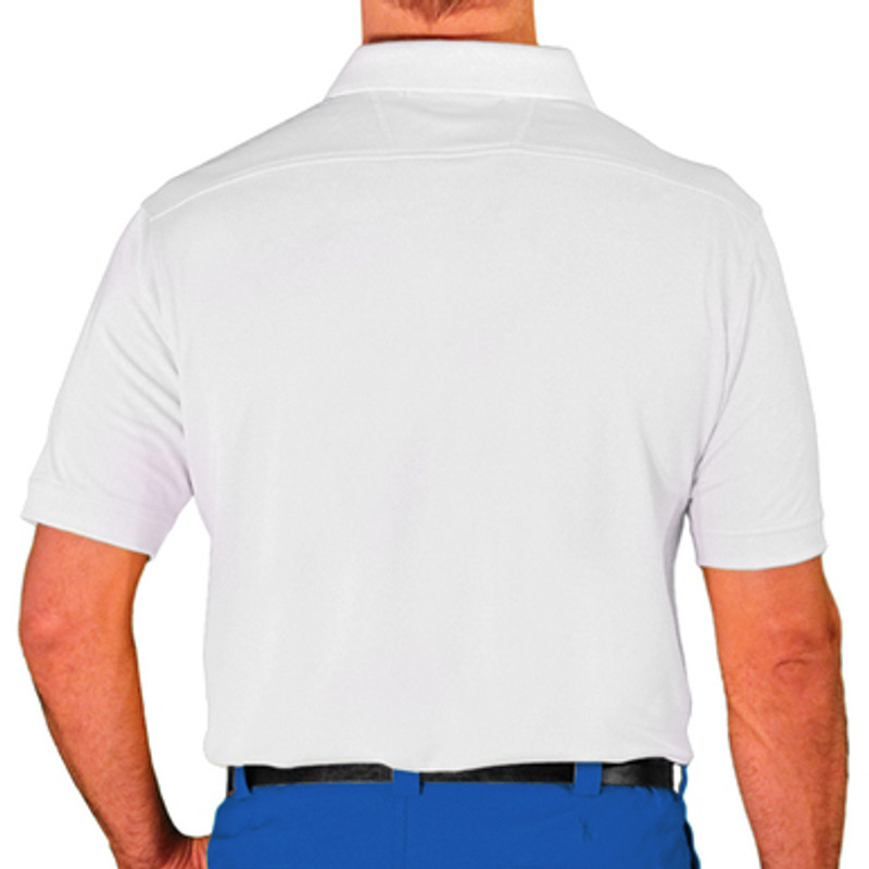 Mens Argyle Utopia Golf Shirt - R: Royal/White