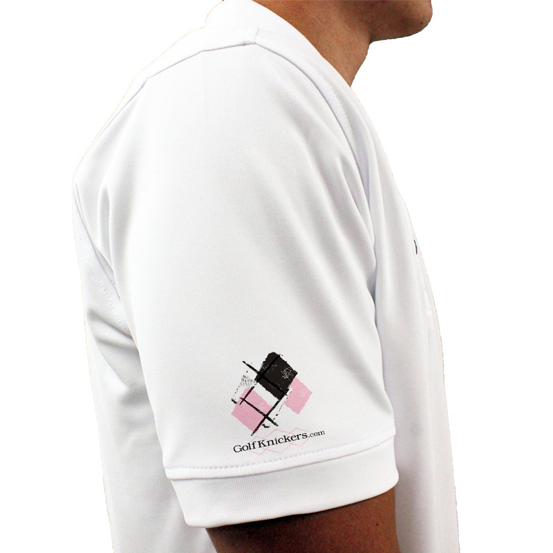 Mens Argyle Utopia Golf Shirt - XXXX: White/Pink/Black