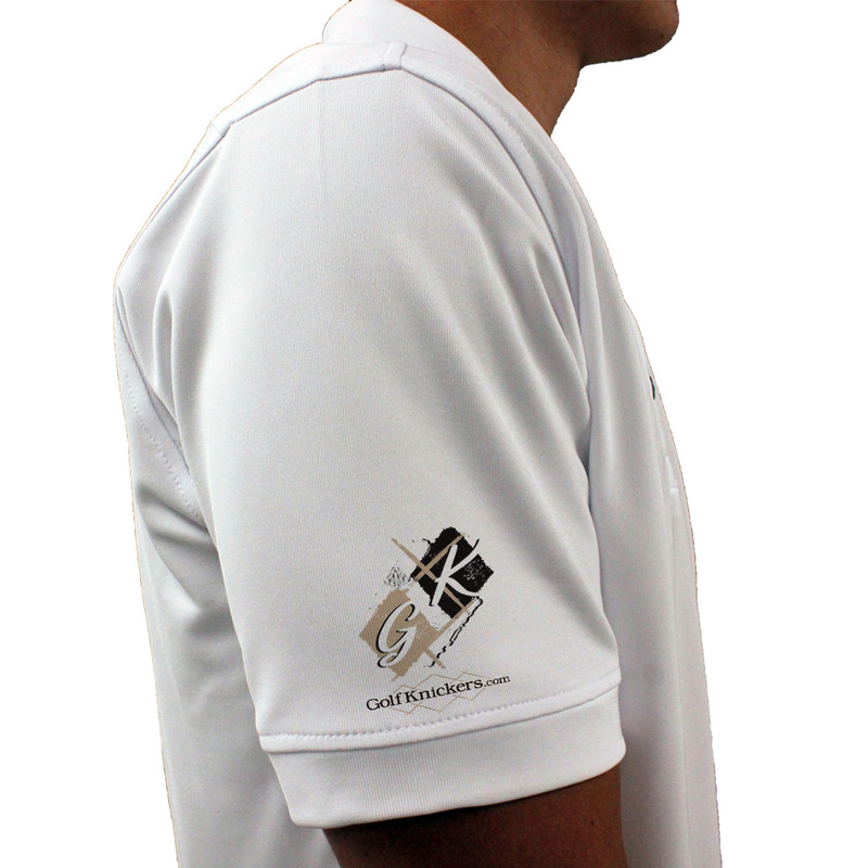 Mens Argyle Utopia Golf Shirt - YYY: White/Black/Khaki