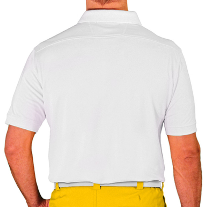 Mens Argyle Utopia Golf Shirt - Z: Yellow/White