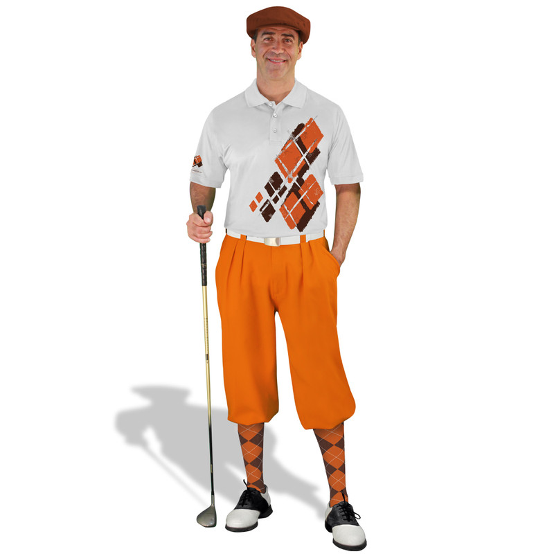 Golf Knickers Argyle Utopia Outfit KK - Brown/Orange