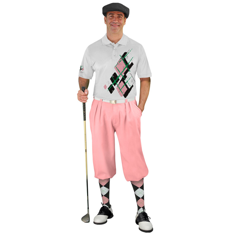Golf Knickers Argyle Utopia Outfit PPP - Black/Pink/White