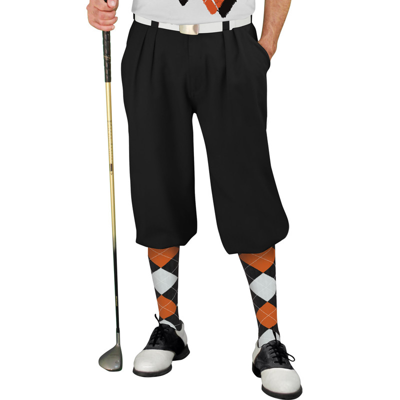 Golf Knickers Argyle Utopia Outfit SSS - Black/Orange/White