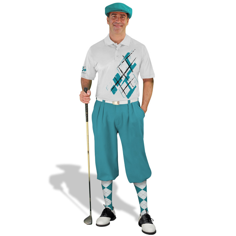 Golf Knickers Argyle Utopia Outfit 6O - Teal/White