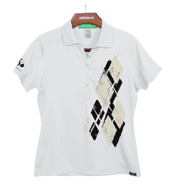 Ladies Golf Knickers Argyle Utopia Outfit BBB - Black/Natural