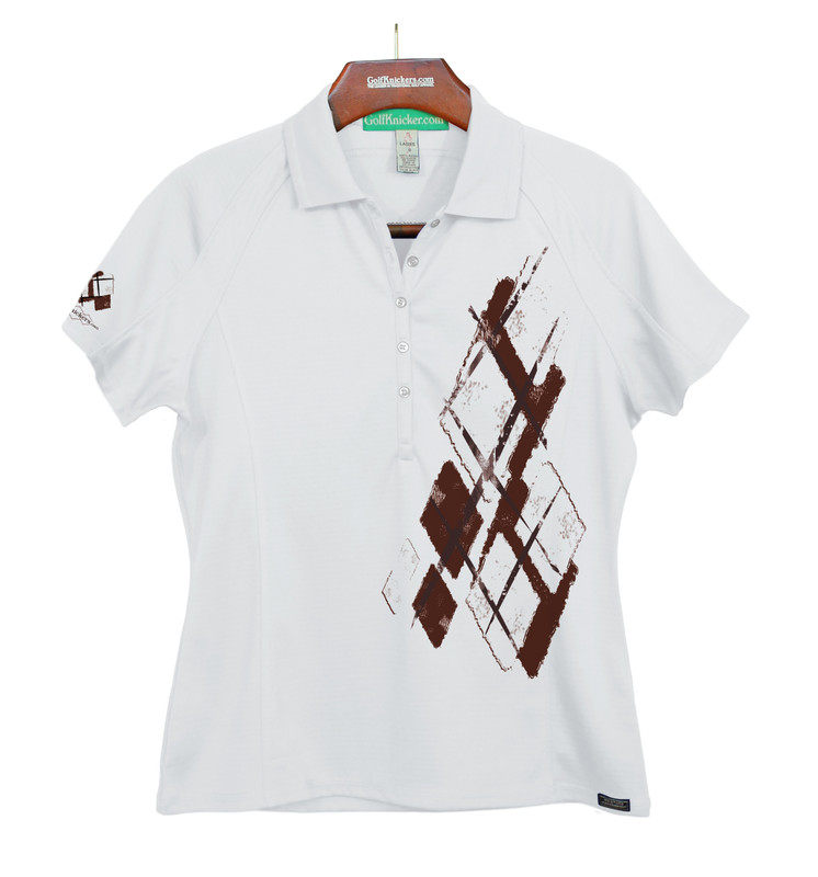 Ladies Golf Knickers Argyle Utopia Outfit CC - Brown/White