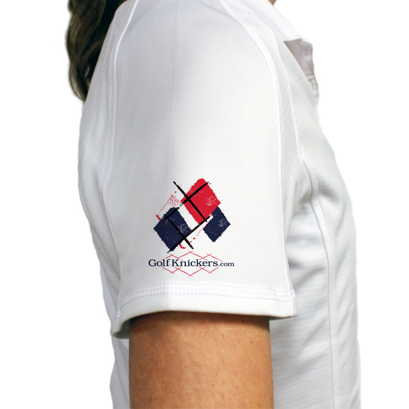 Ladies Golf Knickers Argyle Utopia Outfit E - White/Navy/Red