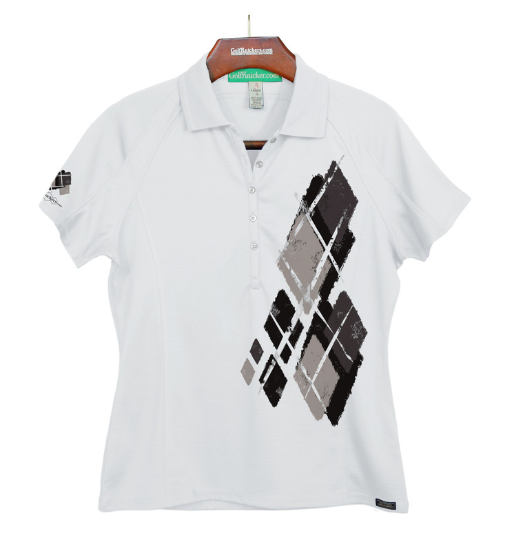 Ladies Golf Knickers Argyle Utopia Outfit W - Black/Taupe/Charcoal