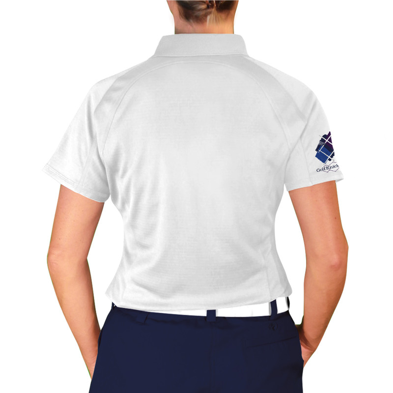 Ladies Argyle Utopia Golf Shirt - 6N: Navy/Royal/Purple