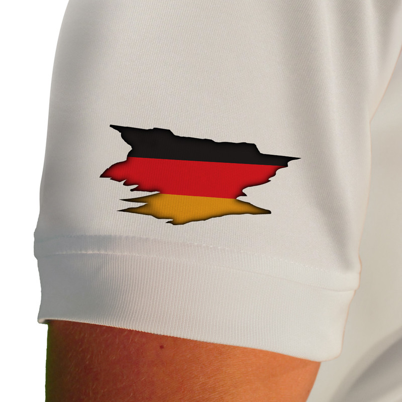 Mens German Patriot Heroes Golf Shirt - Ripped Flag