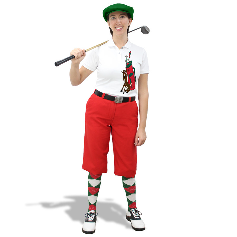 Ladies Golf Knickers Christmas Outfit - Rudolph the Caddie