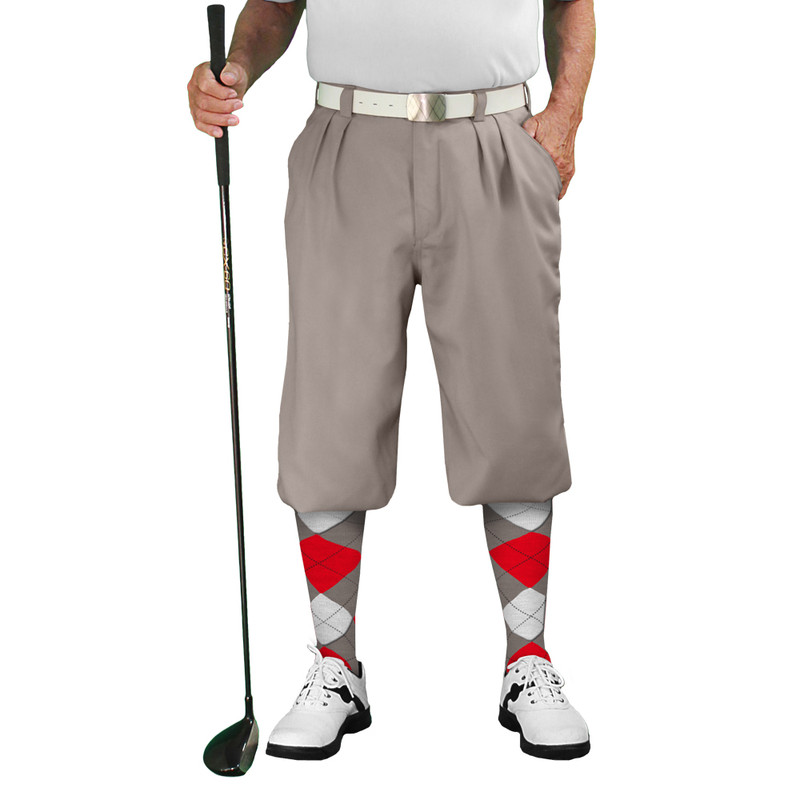 Golf Knickers - Mens Taupe Multiselect Outfit