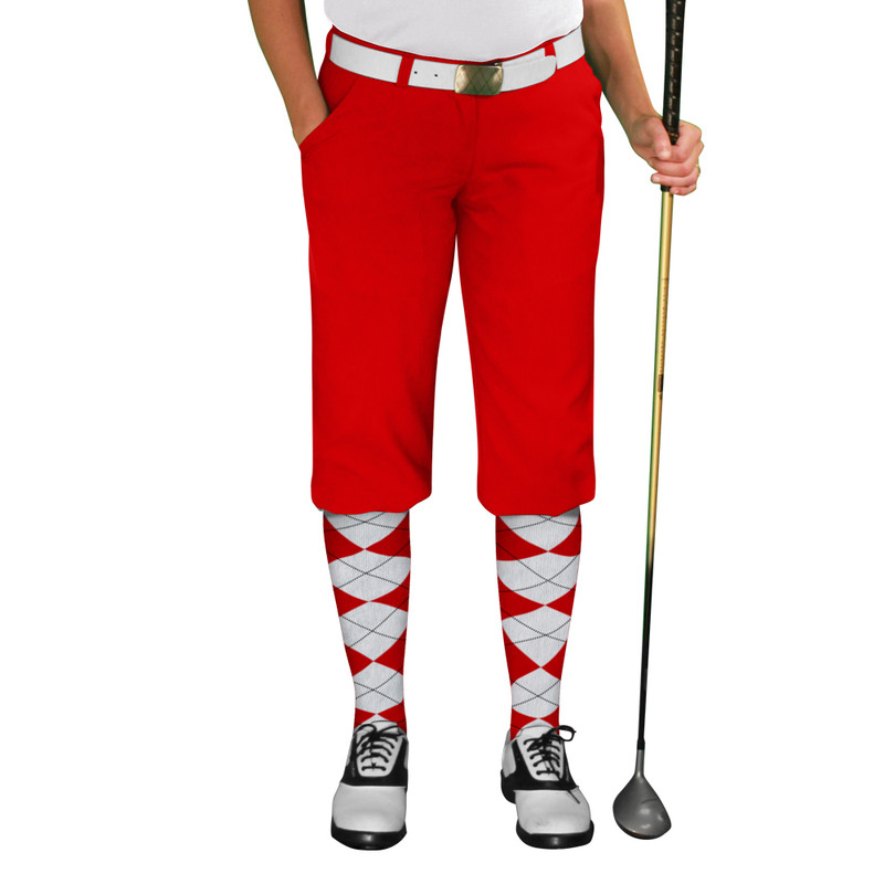 Golf Knickers - Ladies Red Multiselect Outfit