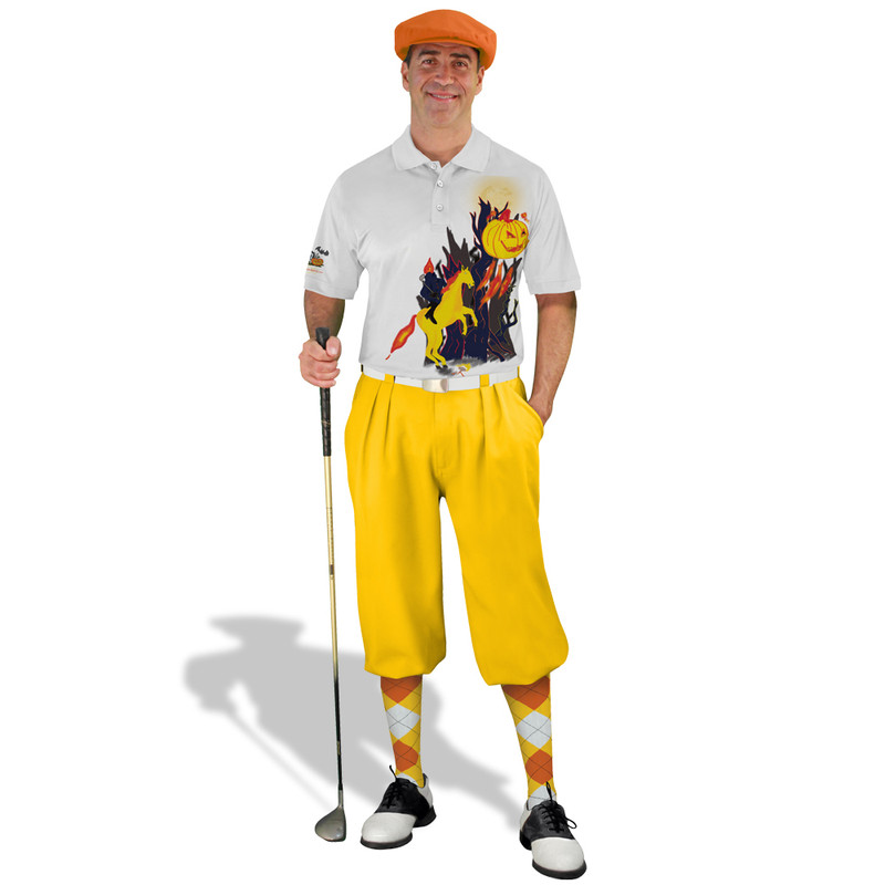 Golf Knickers Halloween Outfit - Headless Horseman Yellow