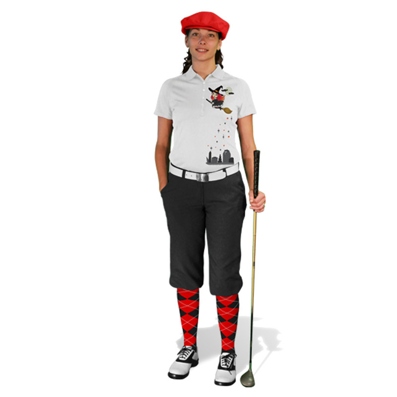 Ladies Golf Knickers Halloween Outfit - Flying Witch Ginny