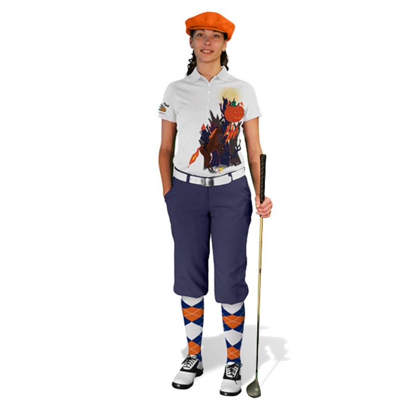 Ladies Golf Knickers Halloween Outfit - Headless Horseman Navy