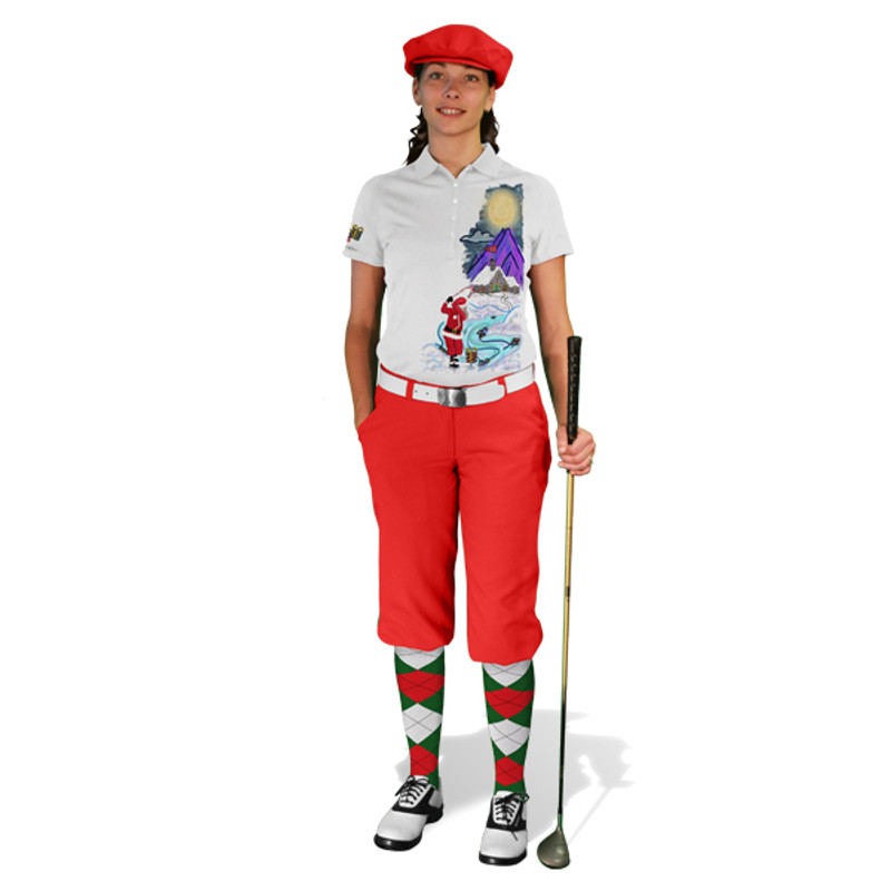 Ladies Golf Knickers Putter Pals Christmas Outfit - Santa Clause