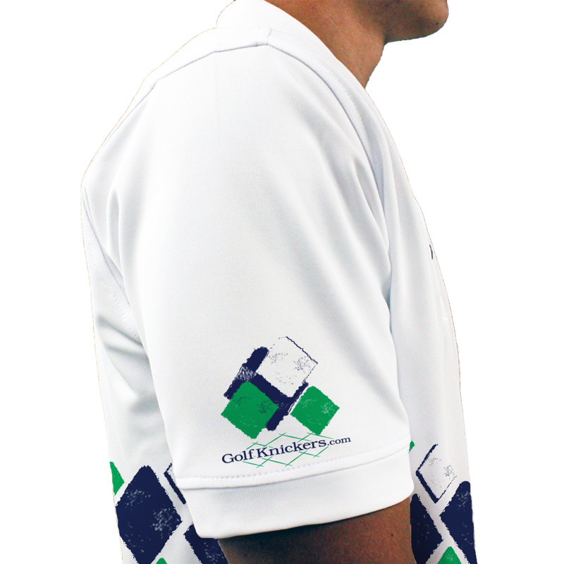 Mens Argyle Arcadia Golf Shirt - 5N: Navy/Lime/White