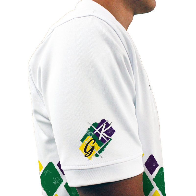 Mens Argyle Arcadia Golf Shirt - 6F: Dark Green/Yellow/Purple